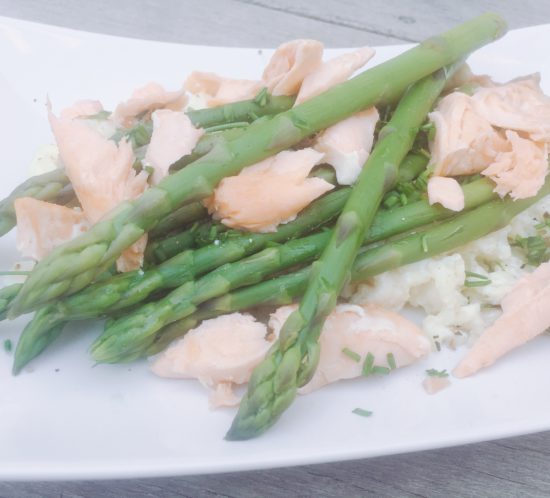 Risotto zalm groene asperges